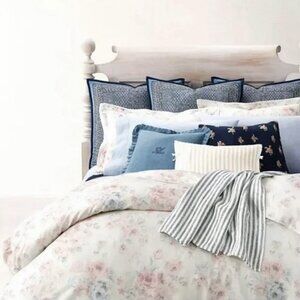 NEW $425 Ralph Lauren Linden Floral Comforter!  Queen  White Pink Floral Pattern